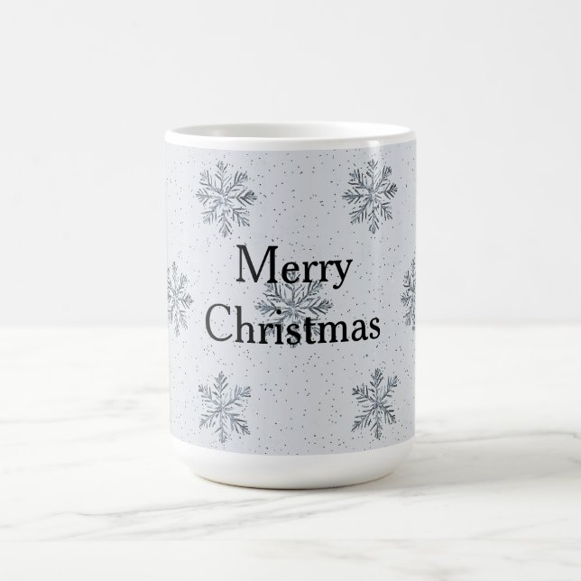 Silver Snowflakes Weihnachten Kaffeetasse (Mittel)