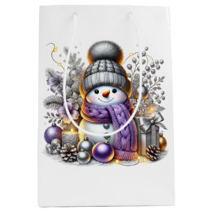 Silver Snowman Mittlere Geschenktüte