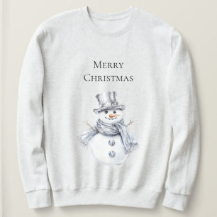 Silver Snowman Weihnachten Sweatshirt