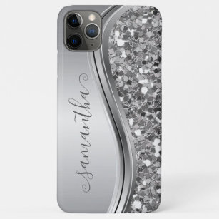Silver Sparkle Bling Handgeschriebene Personalisie Case-Mate iPhone Hülle