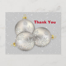 Silver Sparkle Christmas Bauble Grafik Vielen Dank