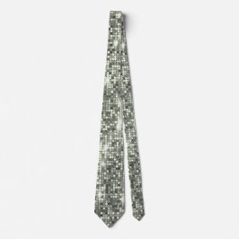 Silver Sparkle Disco Sequel Neck Tie Krawatte
