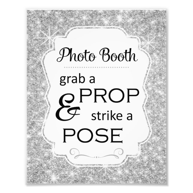 Silver Sparkle Foto Booth Brautparty Wedding (Vorne)