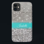 Silver Sparkle Glam Bling Personalisiert Metal Case-Mate iPhone Hülle<br><div class="desc">Jeder Glitzer oder Diamanten im Design sind Fotos und simuliert. Dieses Design kann in dem Bereich personalisiert werden, der durch das Ändern des Fotos und/oder Textes zur Verfügung gestellt wird. Sie können auch angepasst werden, indem Sie auf Vorlage personalisieren klicken und dann auf die Schaltfläche klicken, um weitere Optionen anzupassen,...</div>