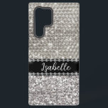 Silver Sparkle Glam Bling Personalisiert Metal Samsung Galaxy Hülle<br><div class="desc">Jeder Glitzer oder Diamanten im Design sind Fotos und simuliert. Dieses Design kann in dem Bereich personalisiert werden, der durch das Ändern des Fotos und/oder Textes zur Verfügung gestellt wird. Sie können auch angepasst werden, indem Sie auf Vorlage personalisieren klicken und dann auf die Schaltfläche klicken, um weitere Optionen anzupassen,...</div>