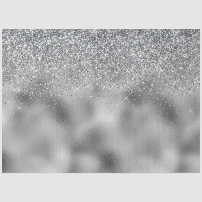 Silver Sparkle Glam Seidenpapier (Vorderseite)