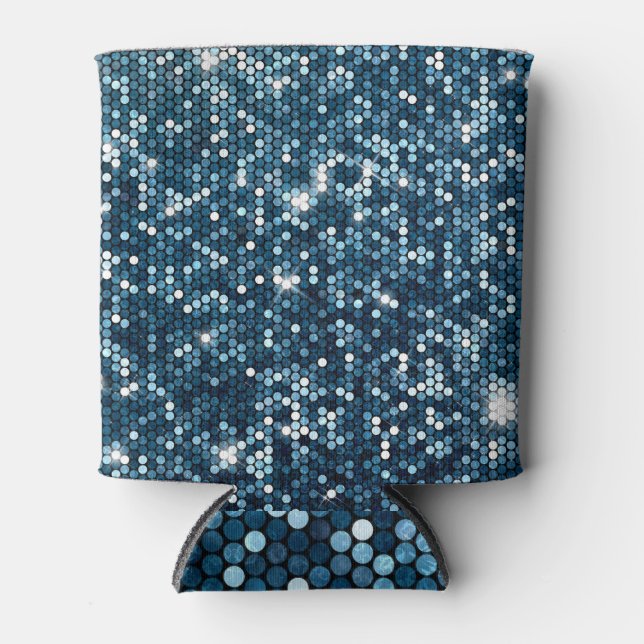 Silver Sparkle: Glittering Sequin Dreams Dosenkühler (Vorderseite)