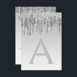 Silver Sparkle Glitzer 16 . Geburtstag Geburtstag Einladung<br><div class="desc">Silver Funkelnd Dripping Glitzer Sweet 16 Geburtstagsparty Einladung mit Monogram Name and Initial. Dies ist die perfekte 16 . Geburtstag Geburtstagseinladung für eine moderne Ombre Glitzer Sparkle Girly Geburtstagsparty. Bitte kontaktieren Sie den Designer,  um passende Sonderanfertigungen zu erhalten.</div>