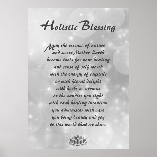 Silver Sparkle Holistic Sessing Poster (Vorne)