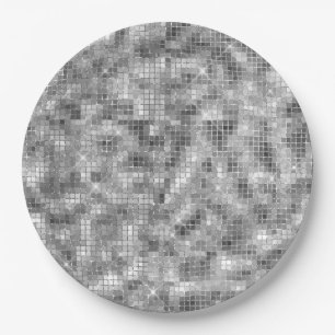Silver Sparkle Pappteller