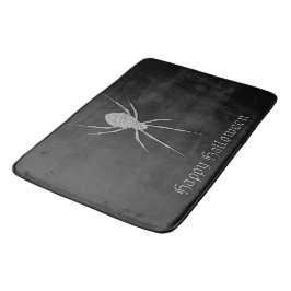 Silver Spider Halloween Badematte
