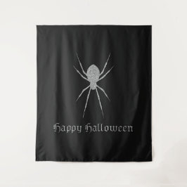 Silver Spider Halloween Foto Hintergrund Wandteppich