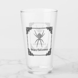 Silver Spider Halloween Glas