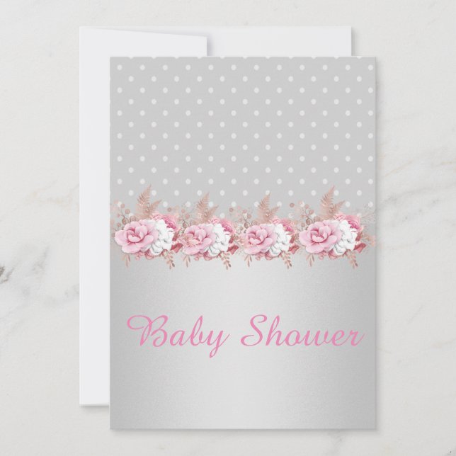 SILVER SPOT BABY SHOWER EINLADUNG (Vorderseite)
