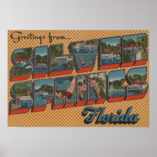 Silver Springs, Florida - Große Buchstabenszenen Poster