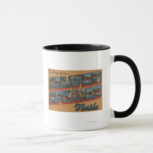 Silver Springs, Florida - Große Buchstabenszenen Tasse (Rechts)