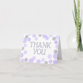 Silver Sprinkles Scatter Lavender Dots Vielen Dank Dankeskarte