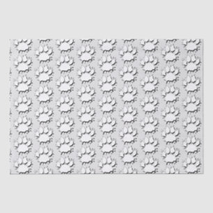 Silver Spritzer Dog Paw Zeichnend Muster Seidenpapier