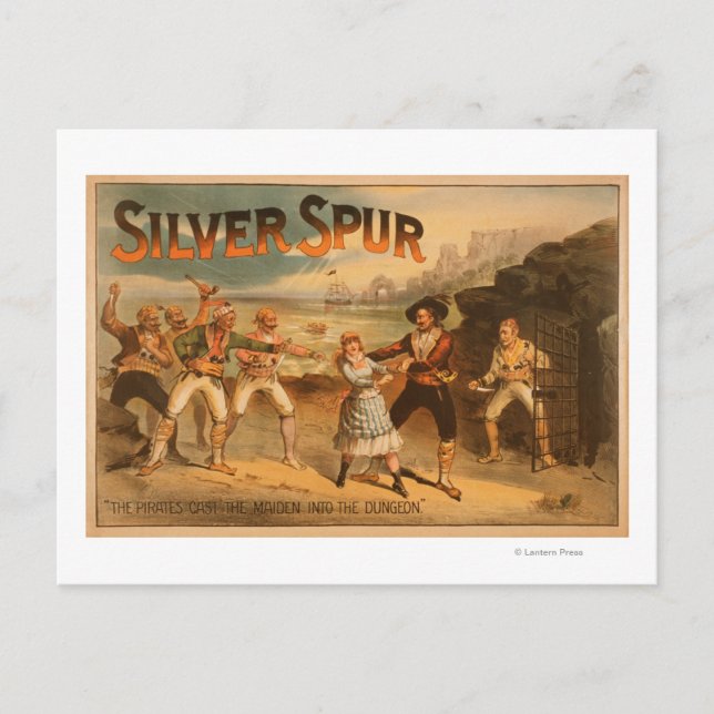 Silver SpurPirates Theaterposter Postkarte (Vorderseite)