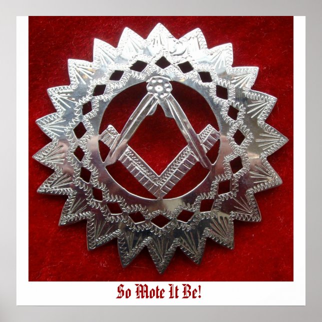 Silver Square & Compass, So Mote It Be! Poster (Vorne)