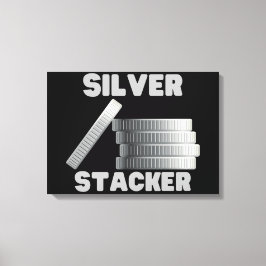 Silver Stacker Silver Squeeze Coin Leinwand Wand K