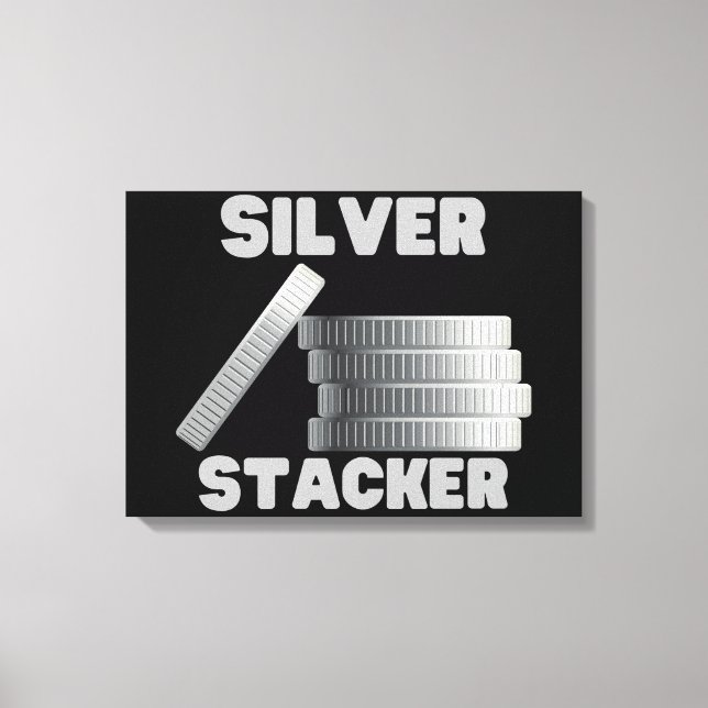 Silver Stacker Silver Squeeze Coin Leinwand Wand K (Vorderseite)