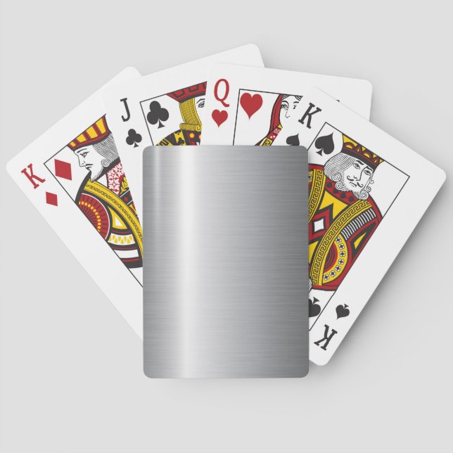 Silver Stainless Steel Metal Spielkarten (Rückseite)