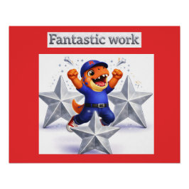 Silver star celebration poster