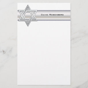 Silver Star von David Custom Personal Stationery Briefpapier