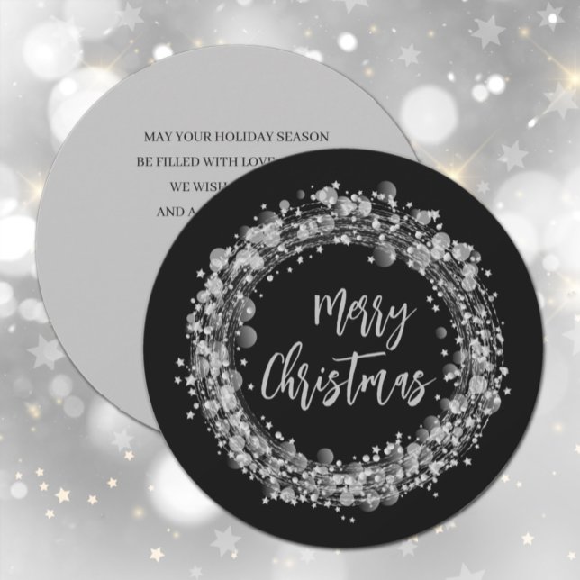 Silver Stars Joyeux Noël Carte de voeux (Créateur téléchargé)