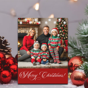 Silver Stars Special Christmas Family Foto Feiertagspostkarte