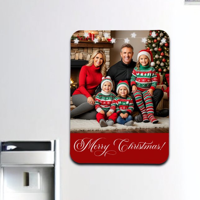 Silver Stars Special Christmas Family Foto Magnet (Von Creator hochgeladen)