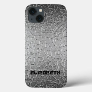 Silver Steel Metall iPhone 13 Hülle