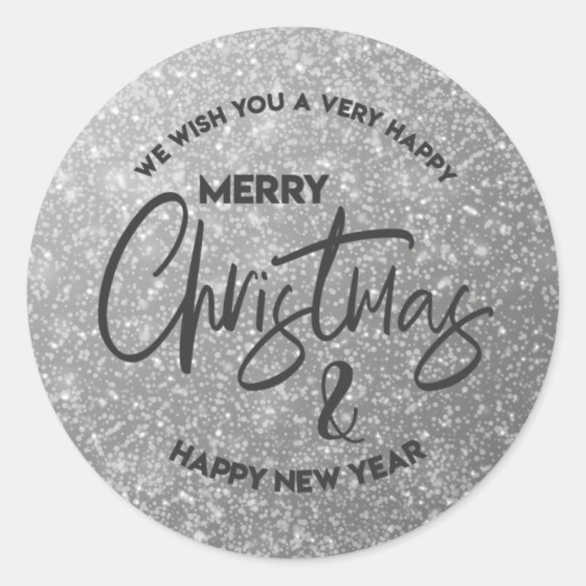 Silver Sticker Frohe Weihnachten (Vorderseite)
