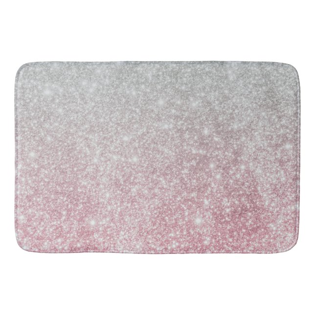 Silver Stone Gary Gold Marmor Lila Glitzer Badematte (Vorderseite)