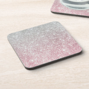 Silver Stone Gary Gold Marmor Lila Glitzer Getränkeuntersetzer