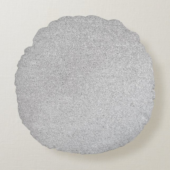 Silver Stone Gary Gold Marmor Lila Glitzer Rundes Kissen (Vorderseite)