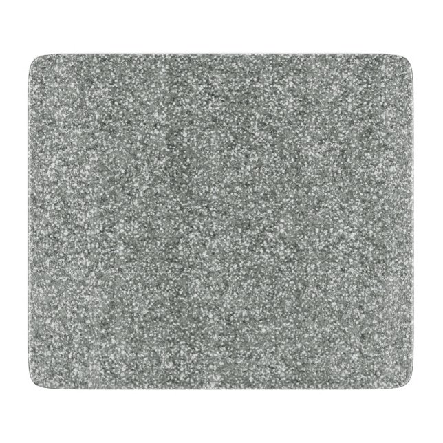 Silver Stone Gary Gold Marmor Lila Glitzer Schneidebrett (Vorderseite)