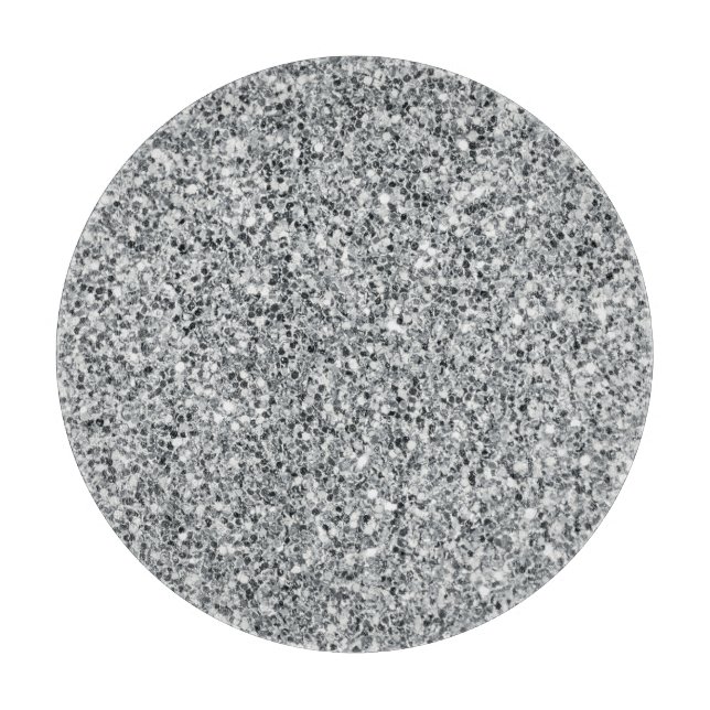 Silver Stone Gary Gold Marmor Lila Glitzer Schneidebrett (Vorderseite)