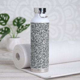 Silver Stone Gary Gold Marmor Lila Glitzer Trinkflasche