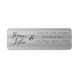 Silver Stripes Wedding-Rücksendeadresse