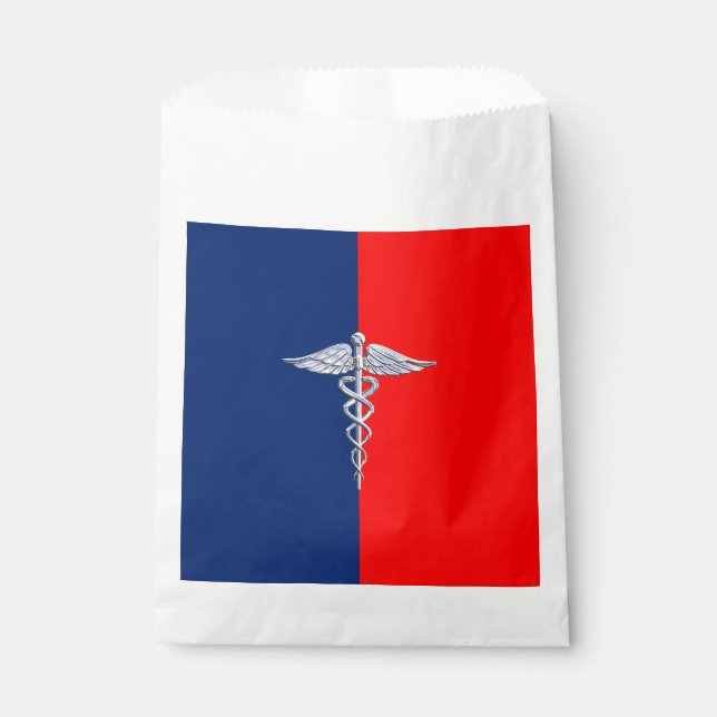 Silver Style Caduceus Medical Symbol League Geschenktütchen (Vorderseite)