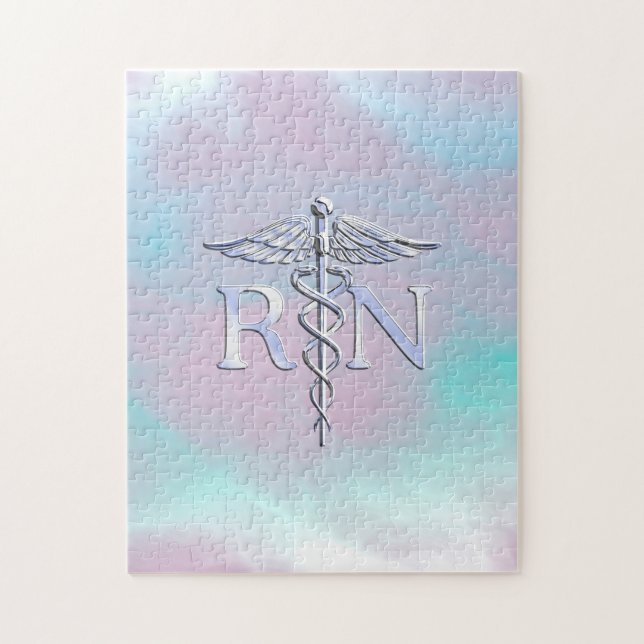 Silver Style RN Caduceus Medical Mother Pearl (Vertikal)