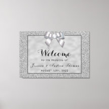 Silver & Stylish Glitzer Wedding Willkommen