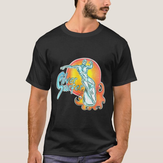 Silver Surfer 70er eisen on T-Shirt (Vorderseite)