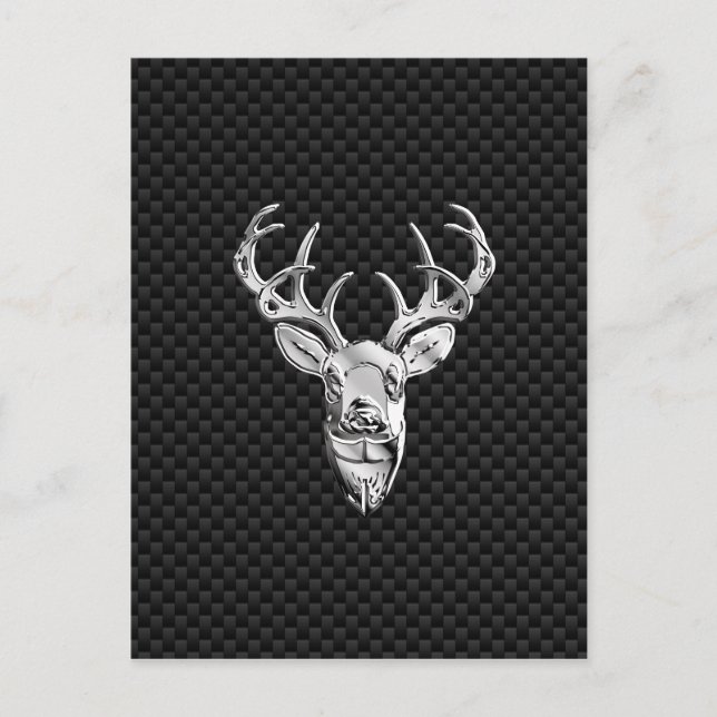 Silver Symbolic Deh on Carbon Fibre Style Print Postkarte (Vorderseite)
