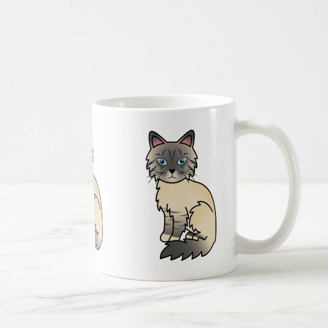 Silver Tabby Birman / Ragdoll Cat Kaffeetasse (Rechts)
