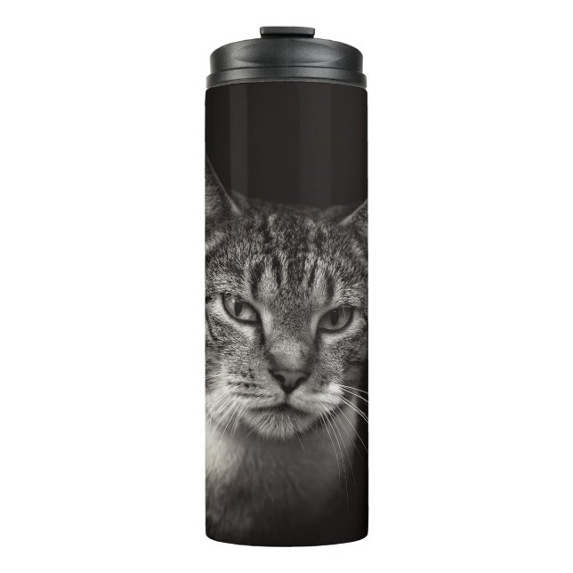 SILVER TABBY CAT THERMOSBECHER (Vorderseite)