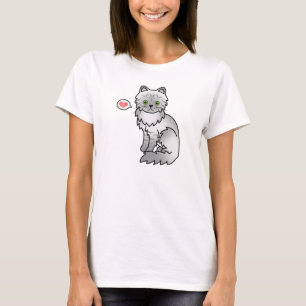 Silver Tabby Chinchilla Persian Cat Liebe T-Shirt