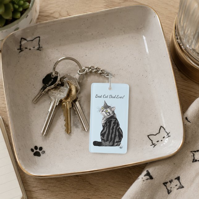Silver Tabby Vatertag Schlüsselanhänger (Von Creator hochgeladen)